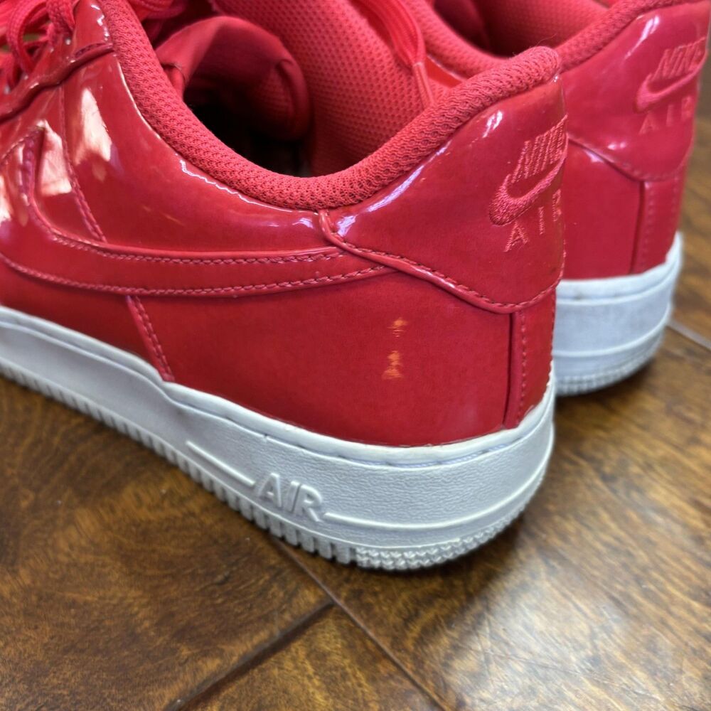 Nike Air Force 1 '07 LV8 Low Shoes Youth 7Y UV Siren‎ Red White Patent Sneakers - Picture 5 of 16
